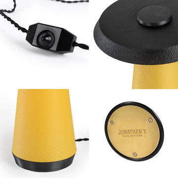 Bruno 12.25" Mid-Century Minimalist Plant-Based PLA 3D Printed Dimmable LED Table Lamp - JONATHAN Y